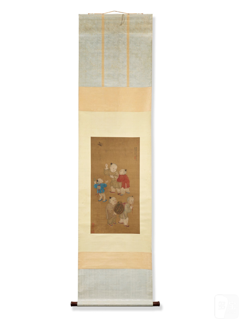 朱君璧（傳） 十九世紀 戲嬰圖 設色絹本 立軸 | ATTRIBUTED TO ZHU JUNBI (19TH CENTURY) - 图2